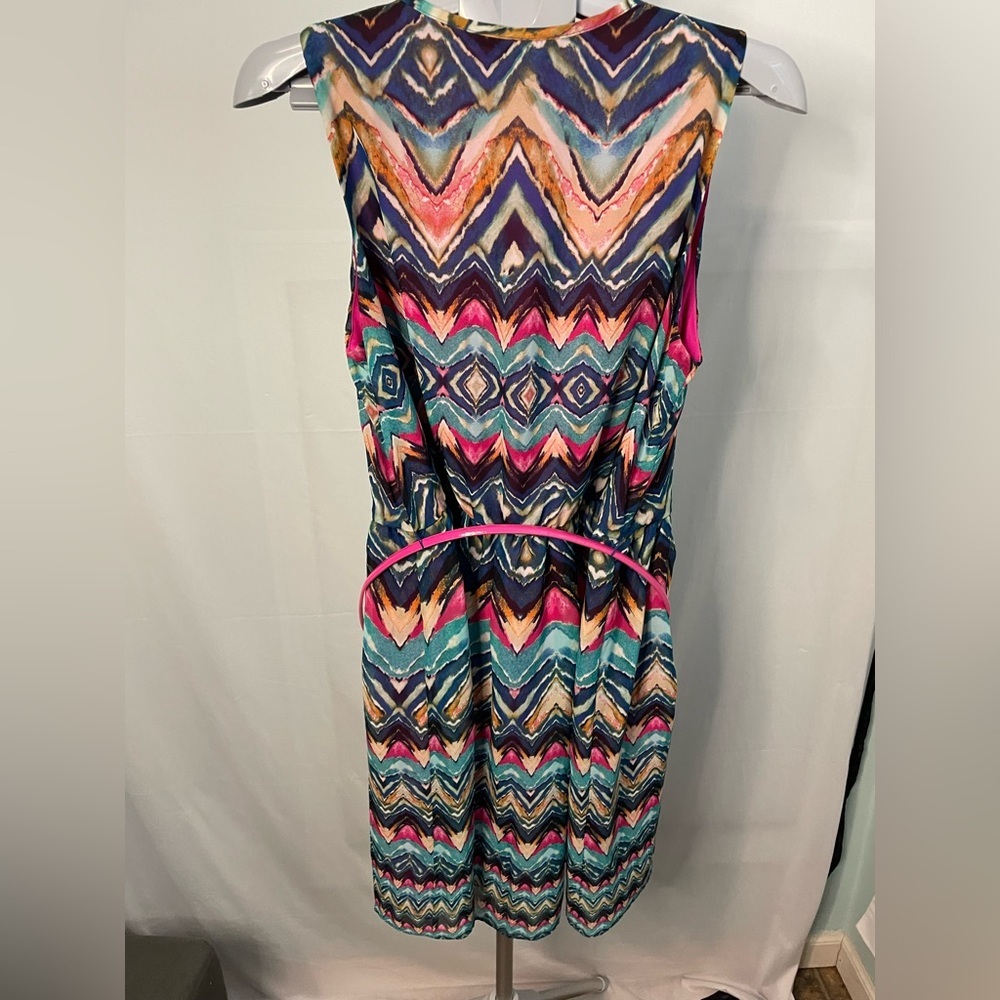 AB Studio Multicolor Chevron Pattern‎ Dress size XL - Picture 4 of 11